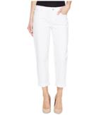 Liverpool Riley Relaxed Crop In Stretch Peached Twill In Bright White (bright White) Women's Jeans