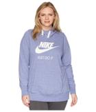 Nike Nsw Gym Vintage Pullover Hoodie (size 1x-3x) (purple Slate/sail) Women's Sweatshirt