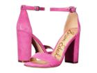 Sam Edelman Yaro Ankle Strap Sandal Heel (hot Pink) Women's Dress Sandals