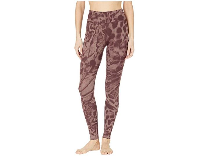 Nike One Luxe Tight Print (plum Eclipse/el Dorado) Women's Casual Pants