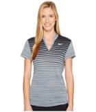 Nike Golf Precision Fall Jacquard Polo (armory Navy/flat Silver) Women's Clothing