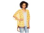 Cruel Chiffon Kimono W/ Tassel Trim (yellow) Women's Clothing