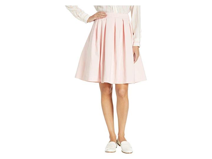 Calvin Klein Pleated A-line Skirt (rose) Women's Skirt