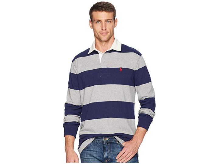 Polo Ralph Lauren Rugby Polo (newport Navy/league Heather) Men's Clothing
