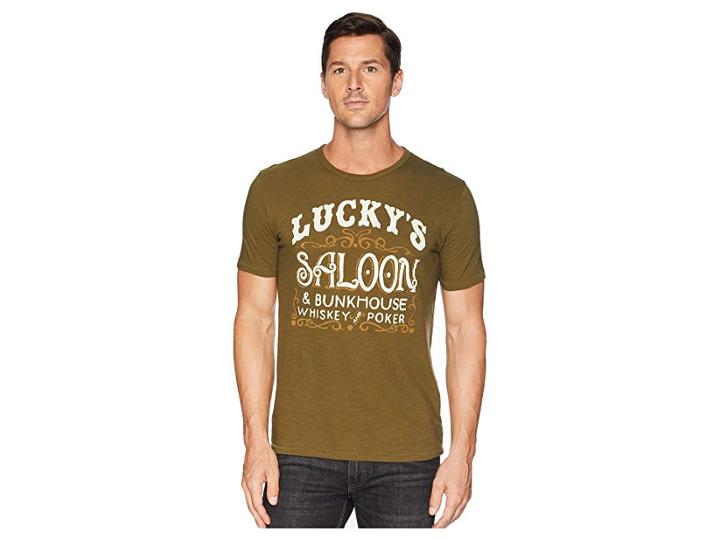 Lucky Brand Timbuktu Saloon Tee (dark Olive) Men's T Shirt