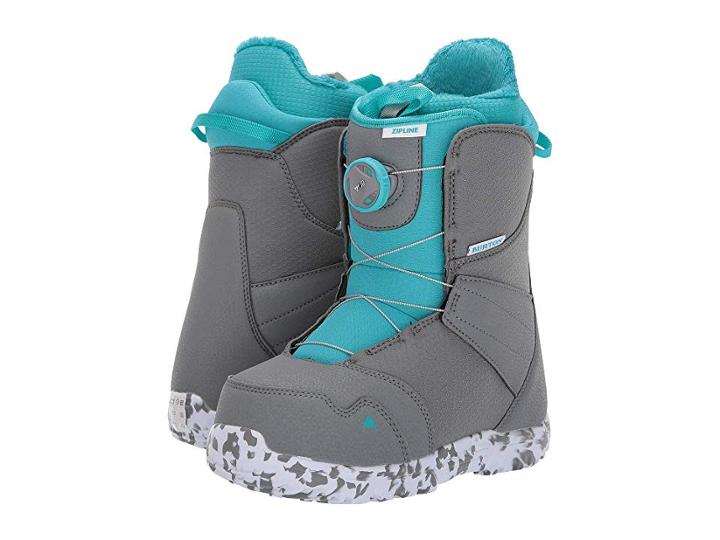 Burton Zipline Boa(r) '19 (big Kid) (gray/surf Blue) Men's Cold Weather Boots