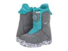 Burton Zipline Boa(r) '19 (big Kid) (gray/surf Blue) Men's Cold Weather Boots