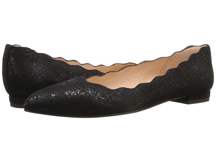 French Sole Tequila (black Chess Metallic Print) Women's Flat Shoes