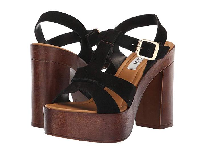 Steve Madden Lucile Heeled Sandal (black Suede) High Heels