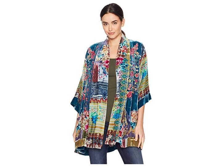 Johnny Was Biza Embroidery Lined Kimono (multi) Women's Clothing