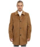 Vince Camuto Storm System Wool Melton Carcoat (camel) Men's Coat