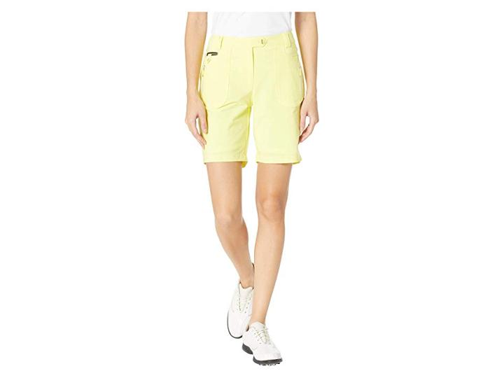 Jamie Sadock Airwear Lightweight Shorts With Front Zip And Button Closure (bananarama Yellow) Women's Shorts