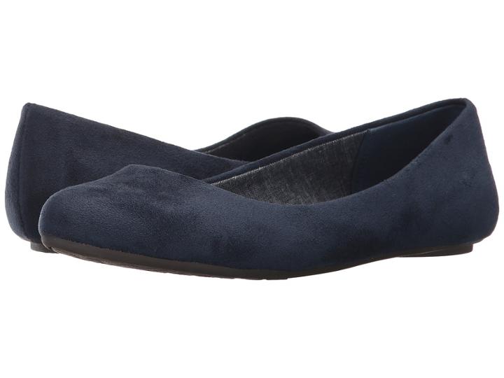 Dr. Scholl's Really (elegant Navy Microfiber) Women's Flat Shoes