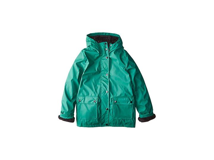 Urban Republic Kids Khloe Raincoat W/ Faux Fur Lining (little Kids/big Kids) (pine) Girl's Jacket