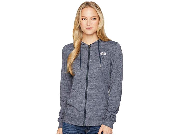 The North Face Americana Full Zip Hoodie (urban Navy Heather) Women's Sweatshirt