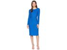 Michael Michael Kors Belted Rib Dress (radiant Blue) Women's Dress