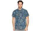 Vissla Strah Woven Top (dark Naval) Men's Short Sleeve Button Up