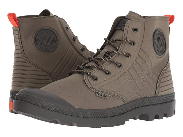 Palladium Pampa Amphibian (olive Night/firecracker) Lace-up Boots