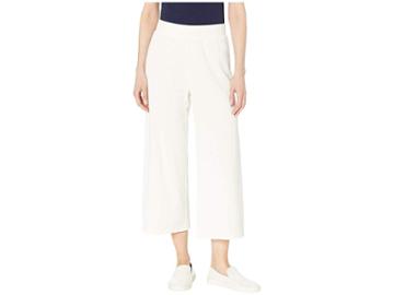 Juicy Couture Microterry Crop Wide Leg Pants (angel) Women's Casual Pants