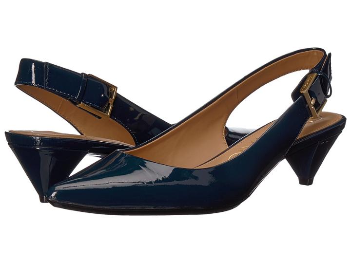 Calvin Klein Lara (deep Navy) Women's 1-2 Inch Heel Shoes