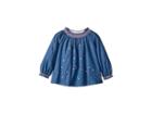 Joules Kids Star Embroidery Woven Top (infant) (chambray) Girl's Clothing