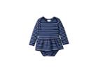 Toobydoo Ballerina Romper Dress (infant) (navy Stripe) Girl's Jumpsuit & Rompers One Piece