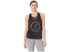 Reebok Les Millstm Mesh Tank (black/dark Cypress) Women's Clothing