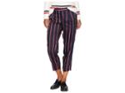 Lauren Ralph Lauren Petite Twill Straight-leg Pants (navy Multi) Women's Casual Pants