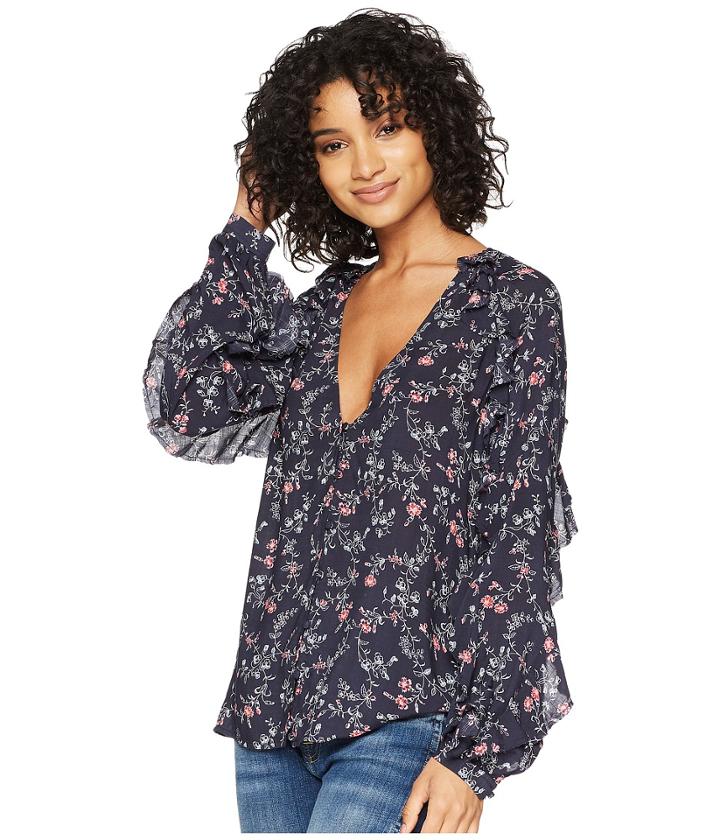 Paige Keena Blouse (dark Ink Blue) Women's Blouse