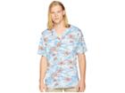 Quiksilver Waterman Sumo Surfers Short Sleeve Woven Shirt (parisian Blue) Men's Clothing