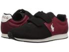Polo Ralph Lauren Kids Brightwood Ez (little Kid) (black/burgundy Microsuede) Boy's Shoes