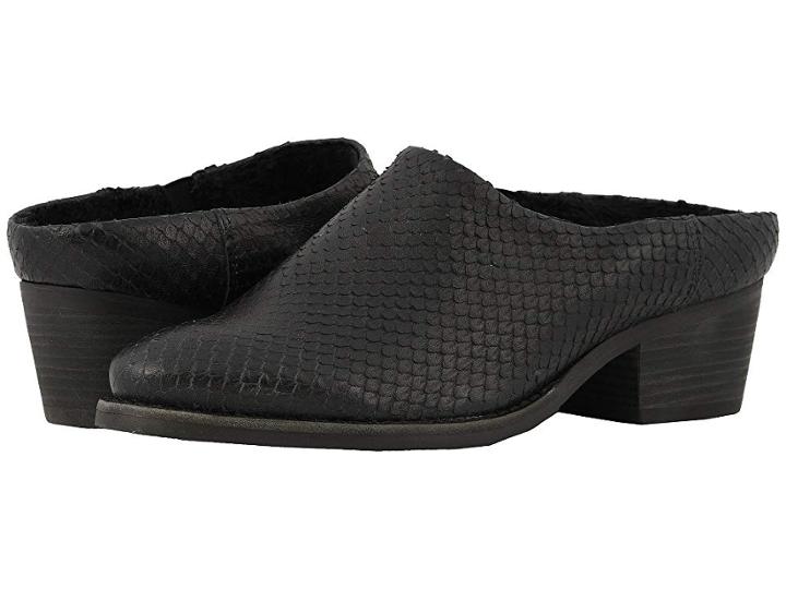 Walking Cradles Greer (black Cut Snake Print Leather) Women's 1-2 Inch Heel Shoes