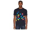 Paul Smith Cubes Regular Fit T-shirt (navy) Men's T Shirt