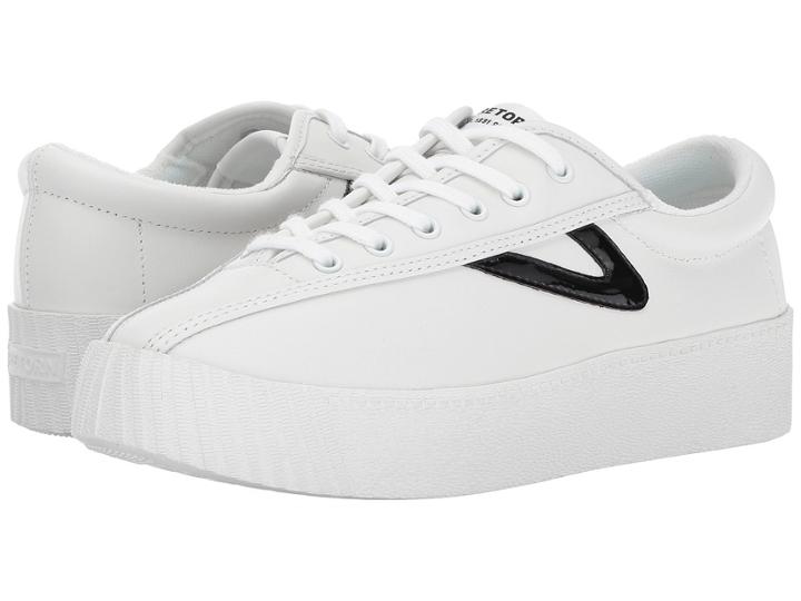 Tretorn Nylite 2 Bold (vintage White/black) Women's Lace Up Casual Shoes