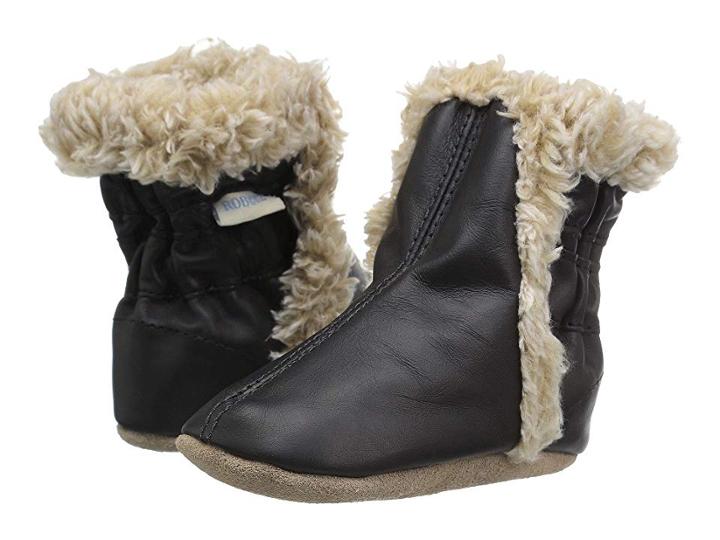 Robeez Classic Bootie Soft Sole (infant/toddler) (black) Boys Shoes