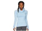 Spyder Solitude Funnel Neck Top (blue Ice/blue Ice) Women's Long Sleeve Pullover
