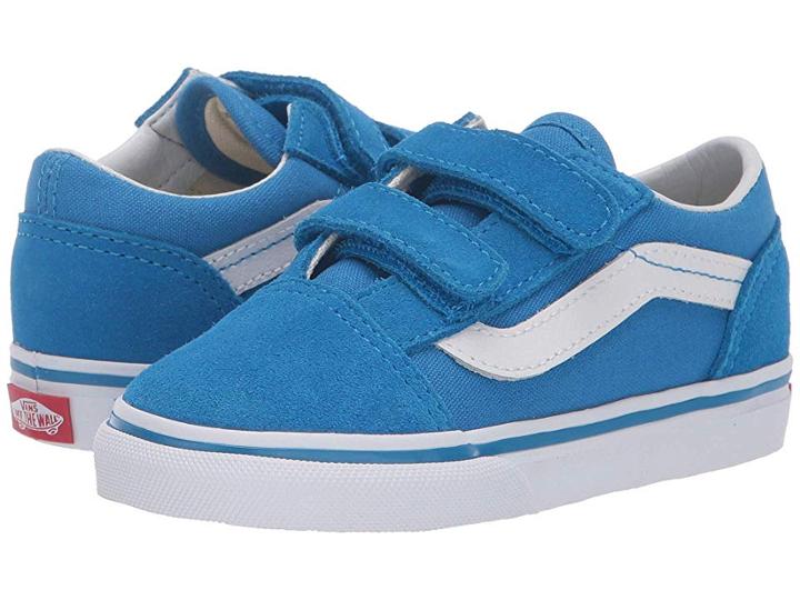 Vans Kids Old Skool V (infant/toddler) (indigo Bunting/true White) Boys Shoes