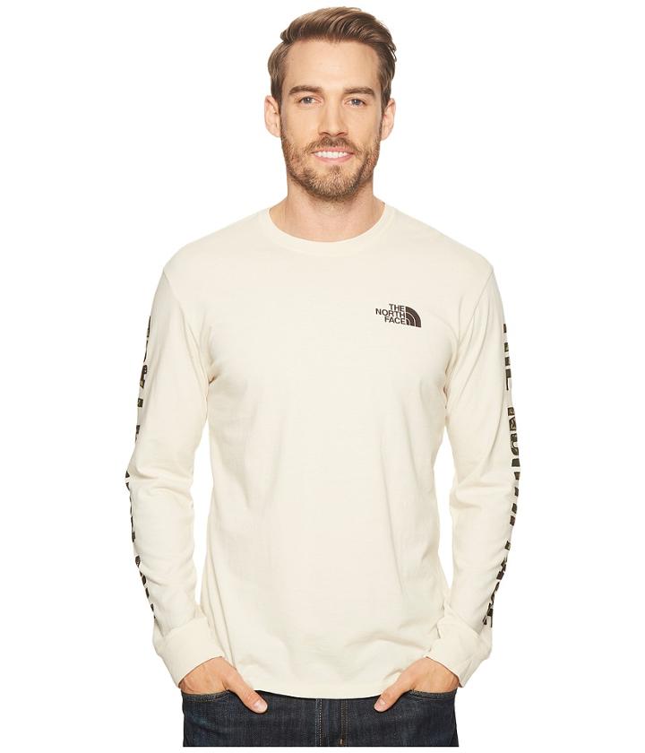 The North Face Long Sleeve Have You Heard Well-loved Cotton Tee (vintage White) Men's T Shirt