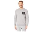 Calvin Klein The Soft Touch Fleece Long Sleeve Crew Neck Printed Version (glacial Marl Heather) Men's Clothing