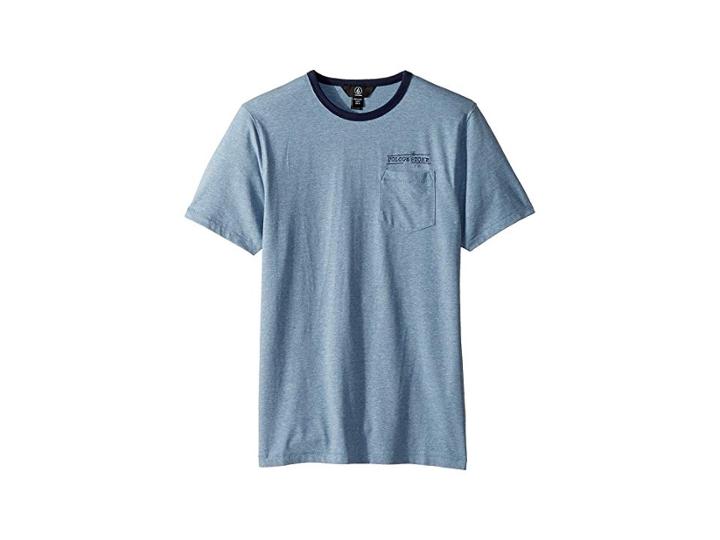 Volcom Kids Point Place Crew Tee (big Kids) (indigo) Boy's T Shirt