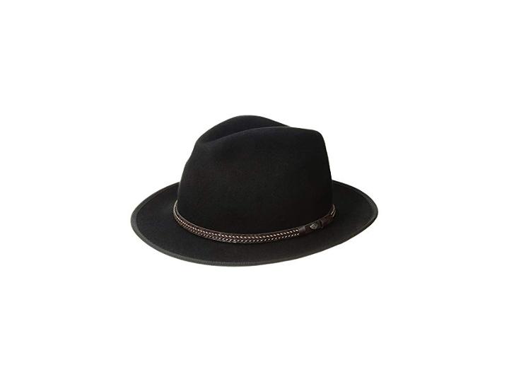 Scala Wool Felt Safari With Stitch (black) Safari Hats
