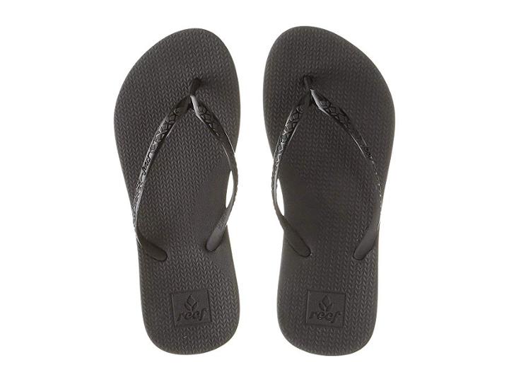 Reef Kids Little Escape Lux (toddler/little Kid/big Kid) (shiny Black) Girls Shoes