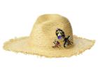 Steve Madden Raffia Fedora With Bug Trims (natural) Fedora Hats