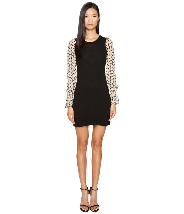 Love Moschino Daisy Sleeve Knit Dress (black) Women's Dress