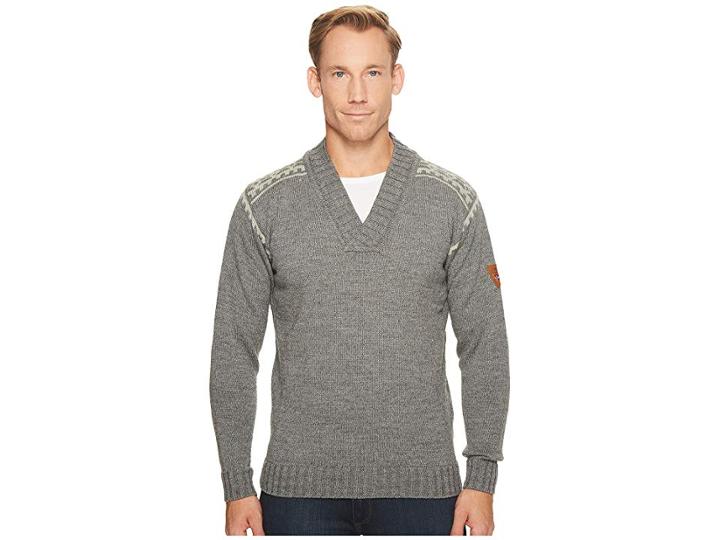 Dale Of Norway Alpina Masculine Sweater (e-smoke/light Charcoal) Men's Long Sleeve Pullover