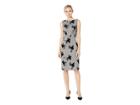 Eci Sleeveless Floral Flocked Menswear Dress (black) Women's Dress