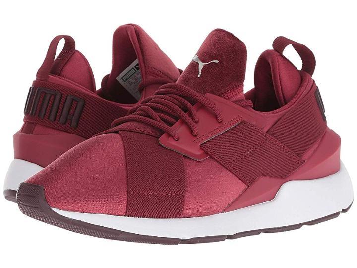 Puma Muse Satin Ii (pomegranate/puma White) Women's Shoes