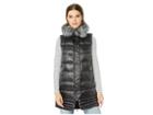 Sam Edelman Faux Fur Puffer Vest (black) Women's Vest