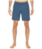 The North Face Class V Pull-on Trunk (shady Blue Tent Print) Men's Swimwear