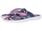 Under Armour Ua Marbella Floral V Thong (white/caspian/verve Violet) Women's Shoes